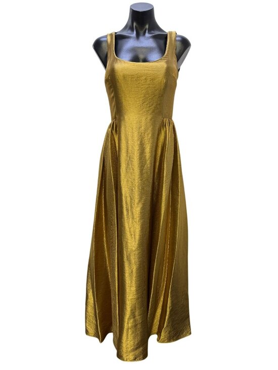 ANTONIO MELANI Dresses & Skirts - NWT Antonio Melani Gold Sleeveless Midi Dress Size 2